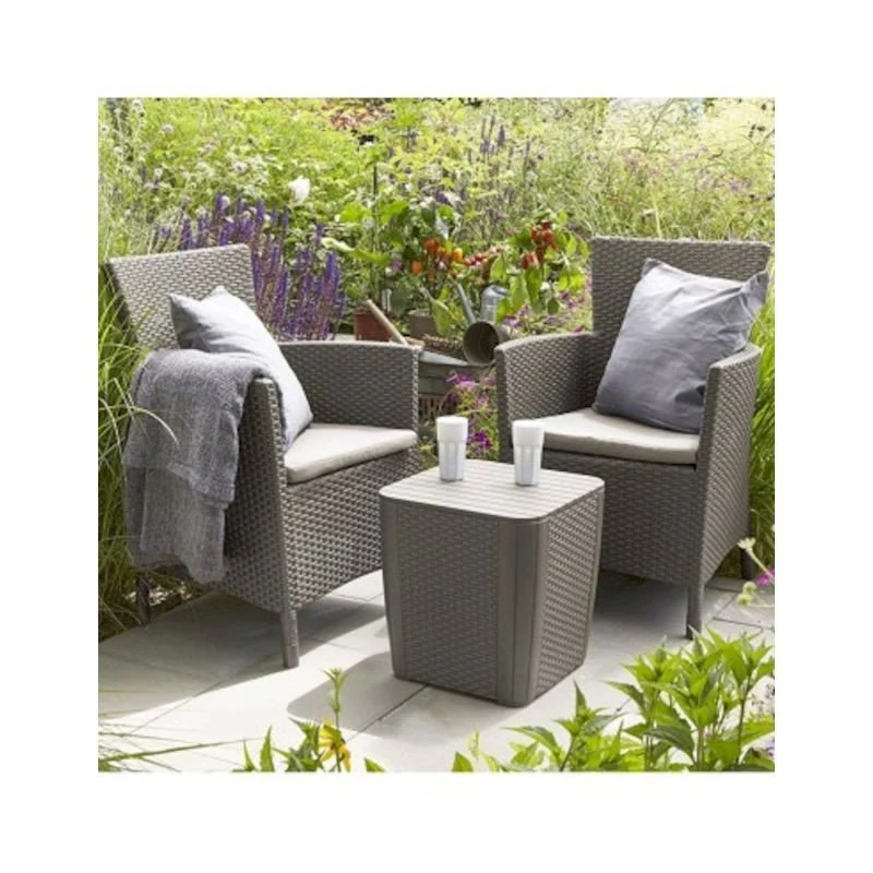 Set da giardino con cuscini cappuccino Iowa Balcony Keter - Image 2