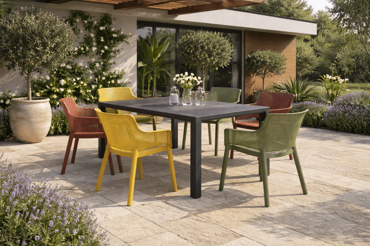 Set da giardino Keter Julie con 6 sedie Elisa multicolor - Image 2