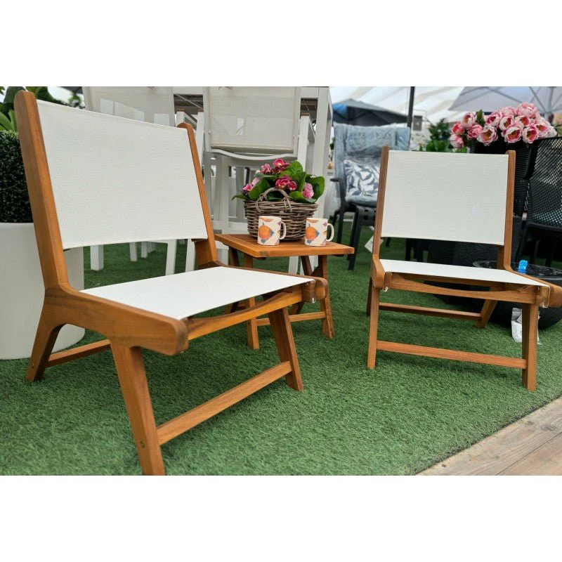 Set Giardino 3pz Acacia Bianco - Image 3