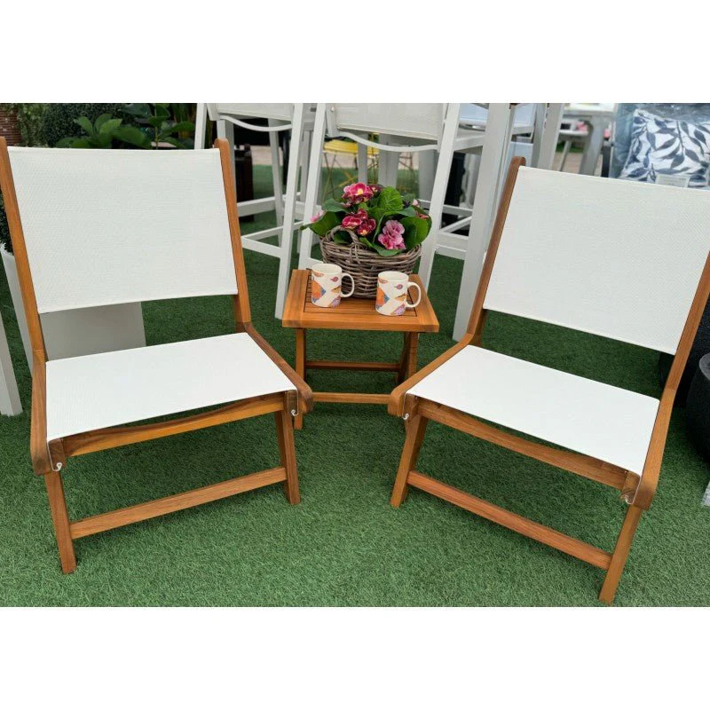 Set Giardino 3pz Acacia Bianco - Image 4