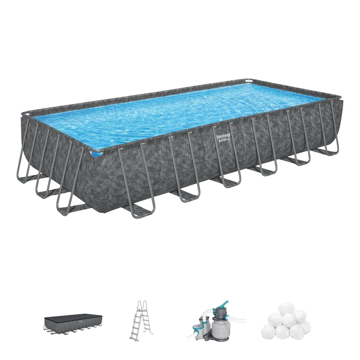 Set piscina fuori terra Bestway APX 365 732x366x132 cm