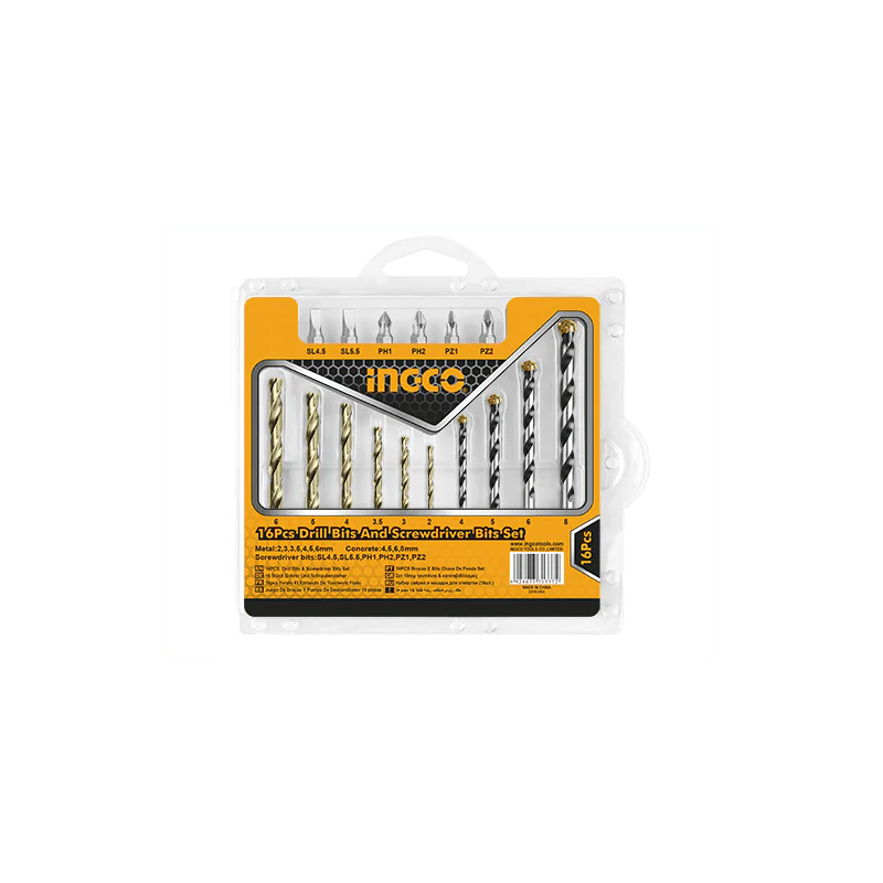 Set punte trapano muro Ingco 16 pz