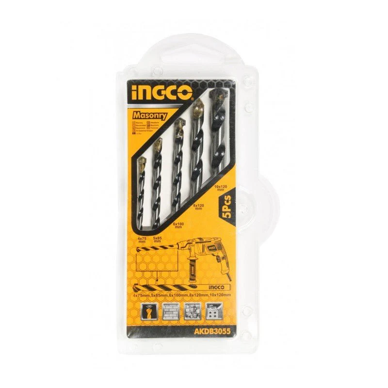 Set punte trapano muro Ingco 5 pz