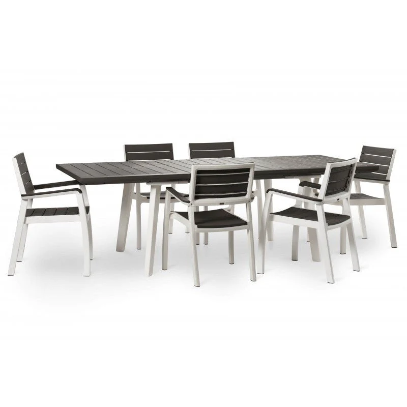Set tavolo allungabile da giardino + 6 sedie Harmony Keter