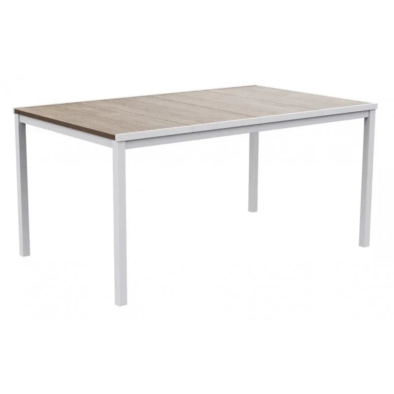 Set da giardino bianco con tavolo effetto legno Porto e 6 sedie Julie | Keter - Image 3