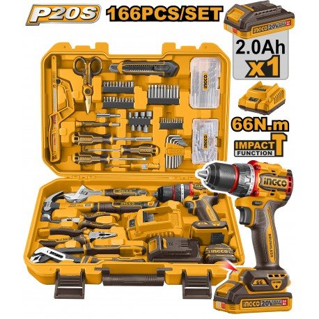 Set Valigetta con 166 pezzi CON CIDLI20668 e Batteria
