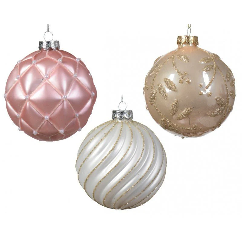 Sfera Vetro con Decori D10 cm in 2 Colori - Image 3