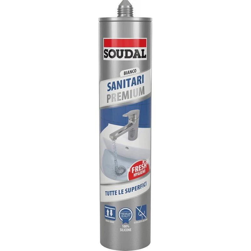 Silicone Sanitari Antimuffa Trasparente Soudal 300 ml