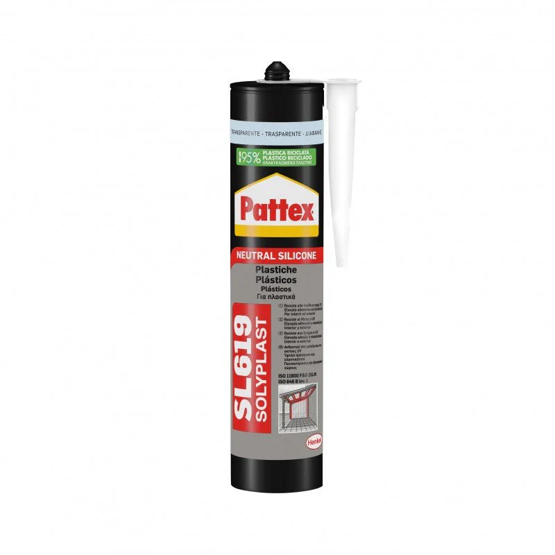 Sl619 Silicone Plastiche Trasparente 300ml |Pattex