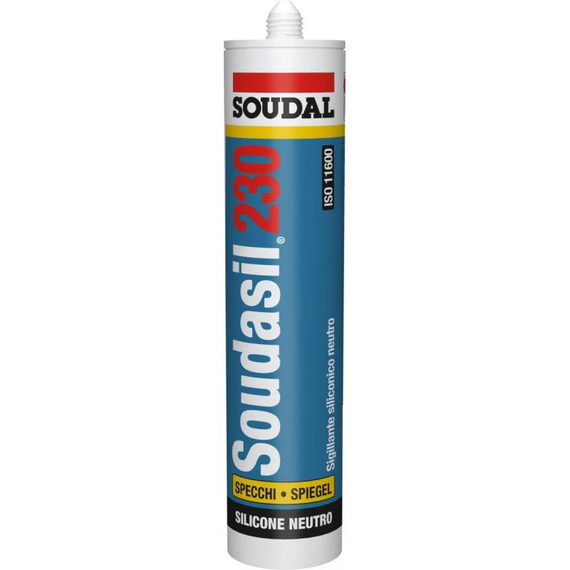 Silicone Neutro Trasparente per Specchi e Vetri Soudalsil 230 Soudal
