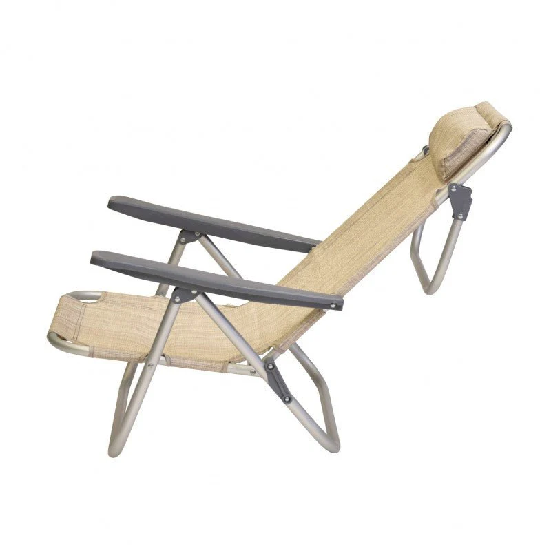 Coppia di spiaggine da mare pieghevoli PRO in alluminio beige con poggiatesta | Xone - Image 15