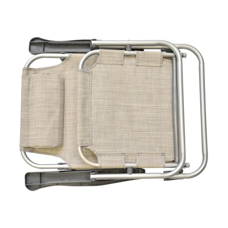 Coppia di spiaggine da mare pieghevoli PRO in alluminio beige con poggiatesta | Xone - Image 19