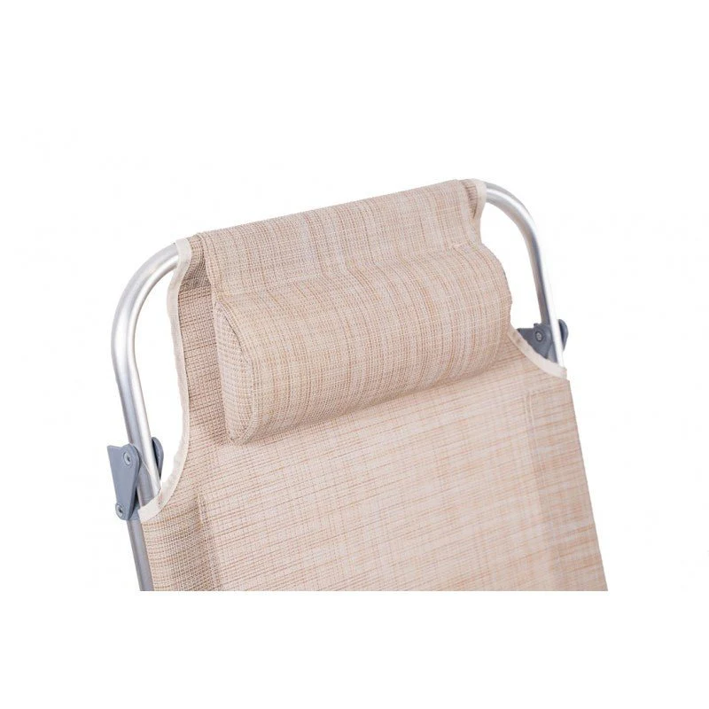 Coppia di spiaggine da mare pieghevoli PRO in alluminio beige con poggiatesta | Xone - Image 7