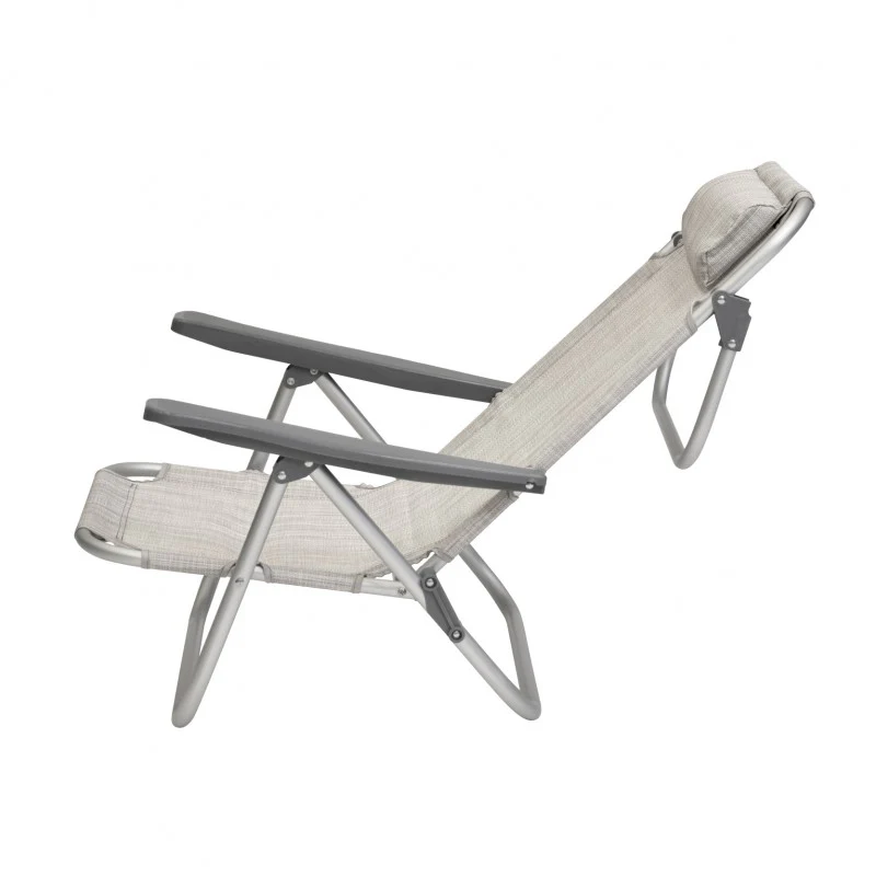 Coppia di spiaggine da mare pieghevoli PRO in alluminio grigio con poggiatesta | Xone - Image 10