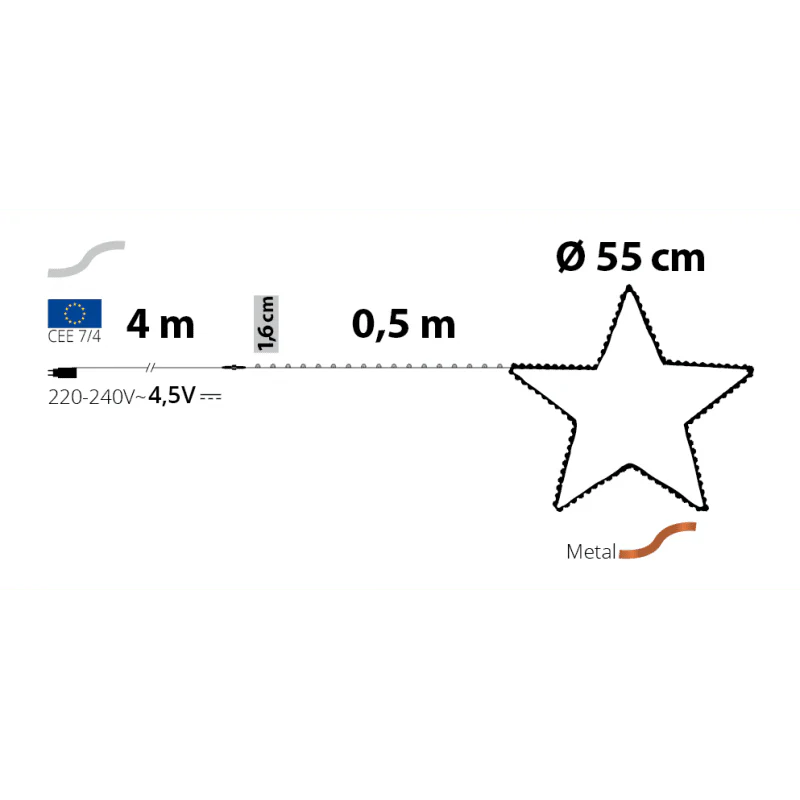 Stella luminosa 2d microled Ø55 cm | Lotti - Image 5