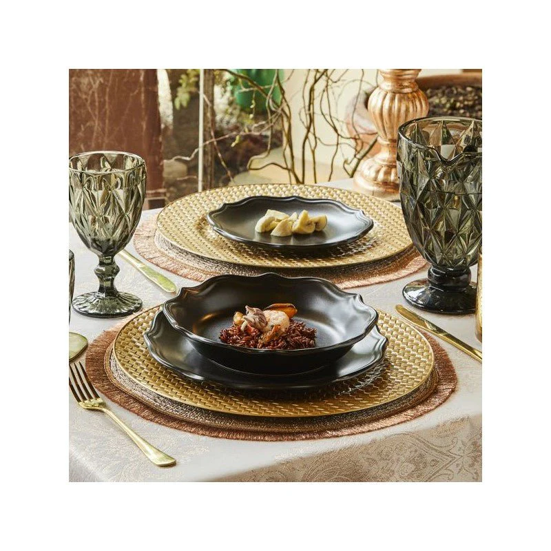 Stoneware Nero Servizio Tavola 12pz | Tognana - Image 2