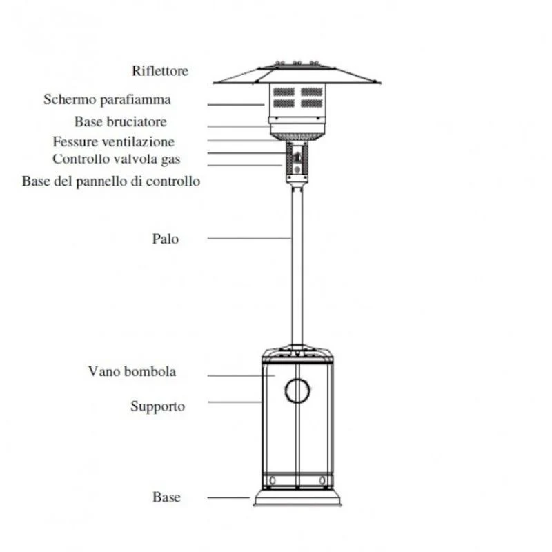 Stufa a gas a fungo grigia 12,5kw | Xone - Image 4