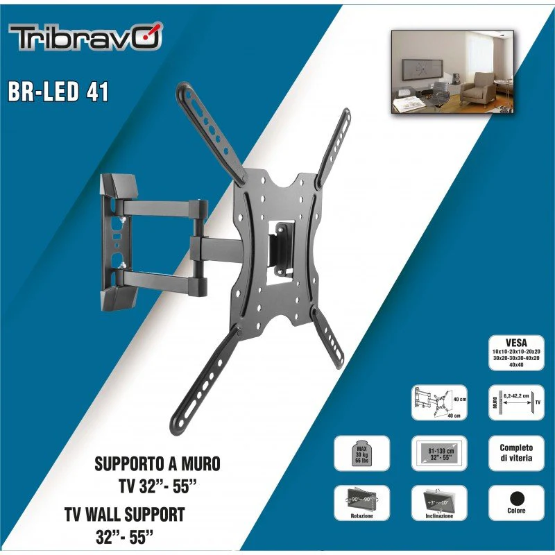 Supporto a muro per TV 32”-55” - Image 2