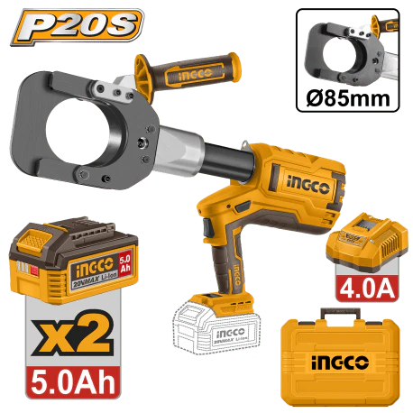 Tagliacavi idraulico D85MM con due batterie 5Ah e caricabatteria