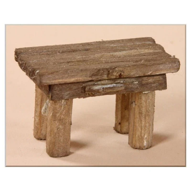 Tavolo in legno cm. 6x3,5x3,5 per presepe