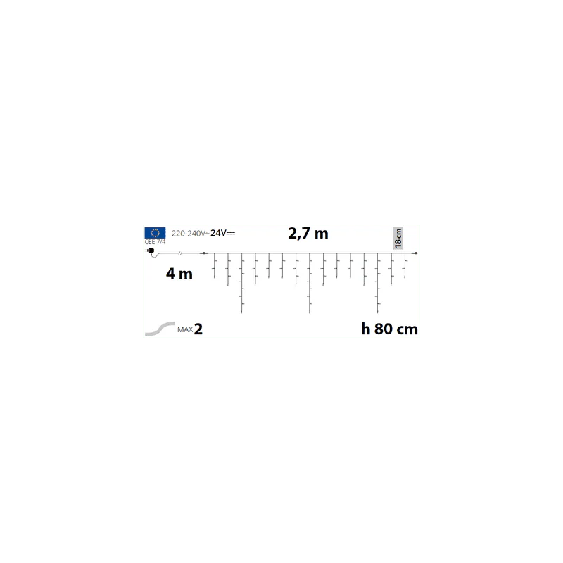 Tenda 66 LED 80 cm Lotti - Image 10