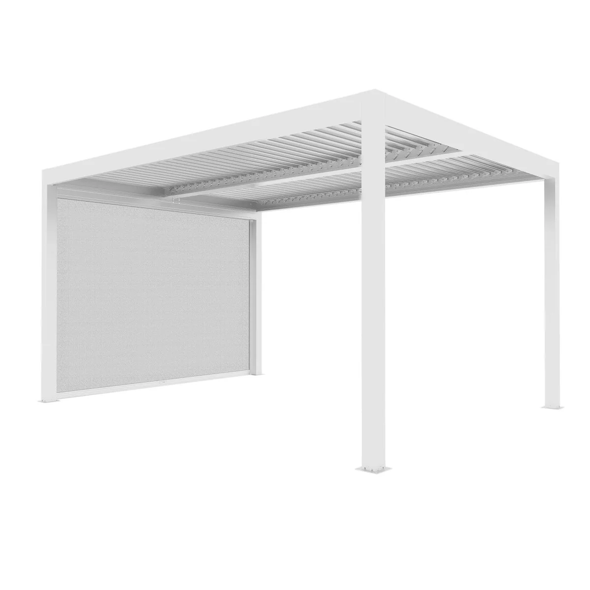 Tenda laterale bianca per pergola bioclimatica Gaia Xone - Image 2