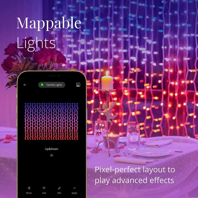 Tenda luminosa 210 LED RGB+W Curtain Twinkly - Image 6