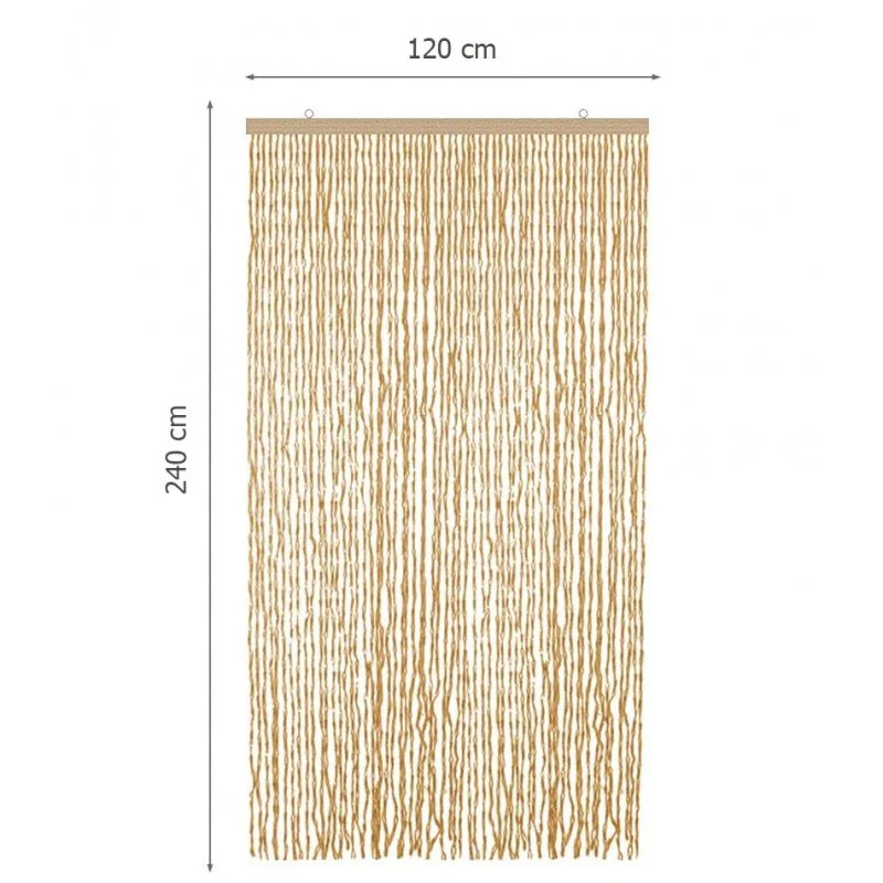 Tenda Maya Antimosche in Mais 120x240 cm con Supporto in Legno - Image 4