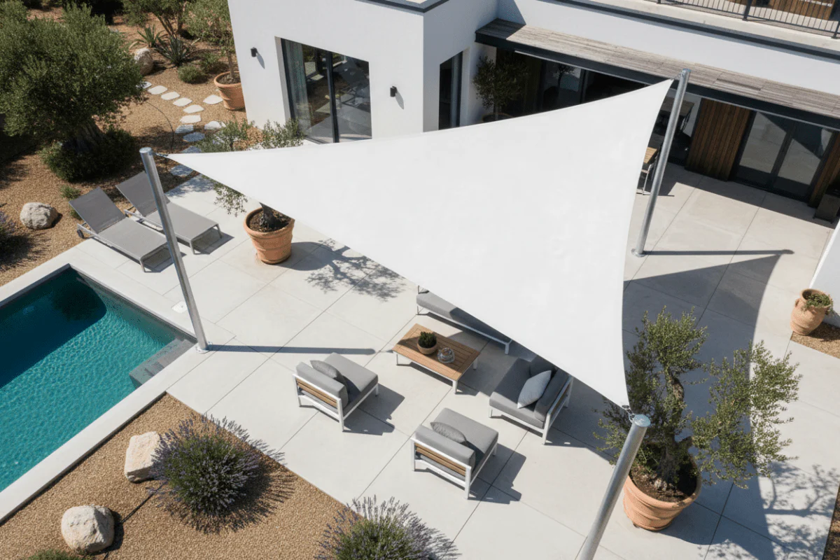 Tenda Vela Triangolare bianca - Image 4