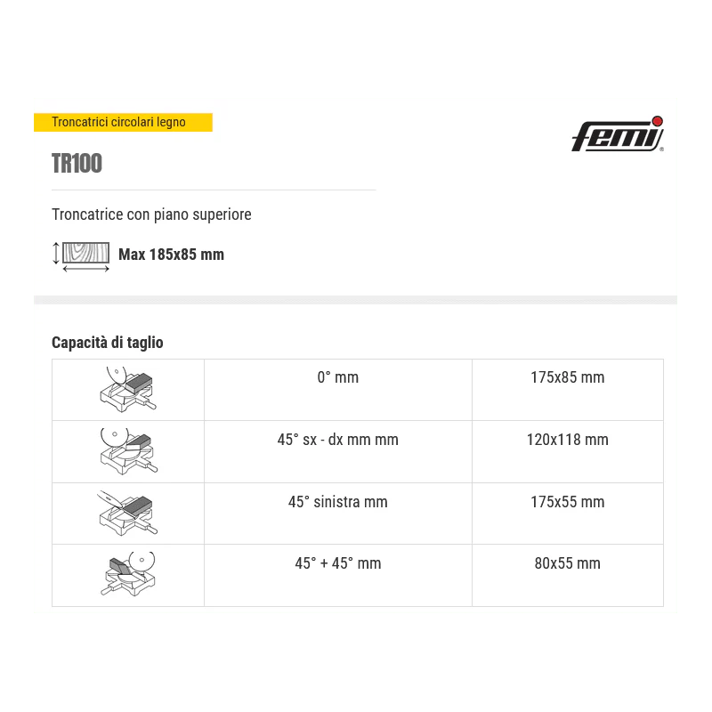 Troncatrice circolare legno Tr100 | FEMI - Image 5