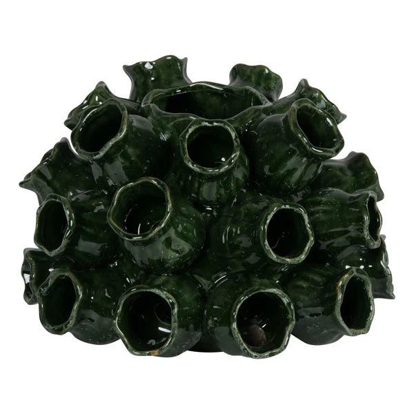Tulipaniera in Ceramica Verde Ø 28