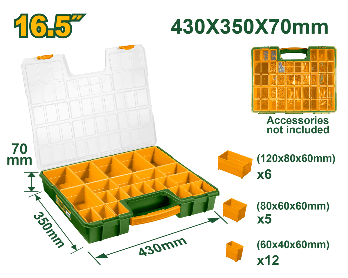 Organizer Porta Minuteria Jadever in Plastica PP con Scomparti