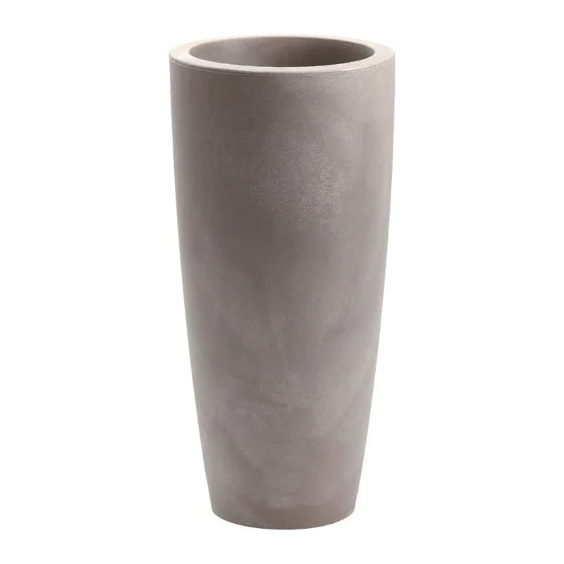 Vaso alto in resina cenere Talos Nicoli