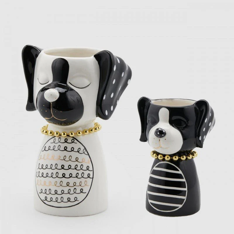 Vaso Cane Bianco e Nero Enzo De Gasperi - Image 2