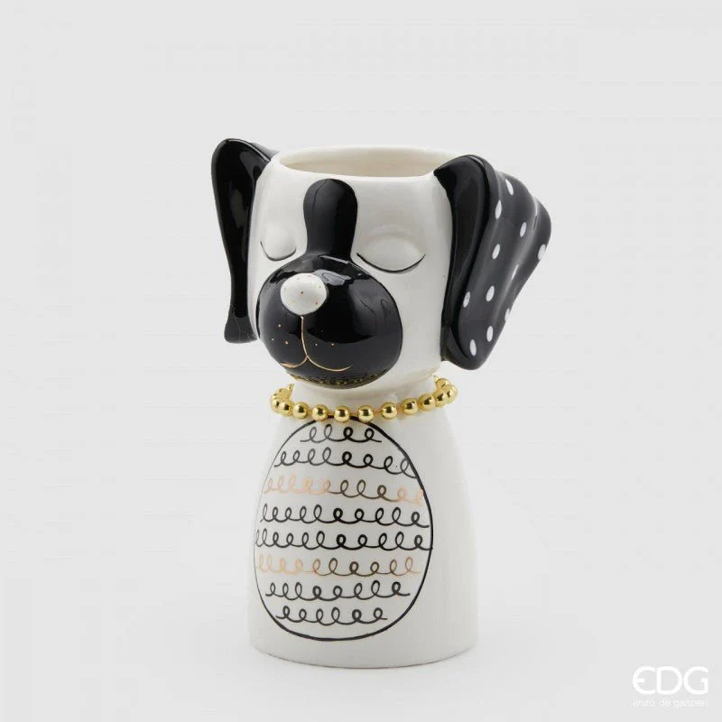 Vaso Cane Bianco e Nero Enzo De Gasperi - Image 3