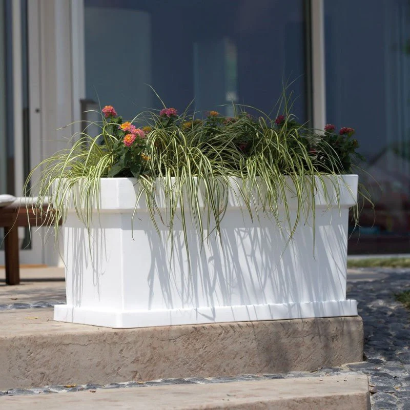 Vaso Cassetta Themis bianco 80cm - Image 2