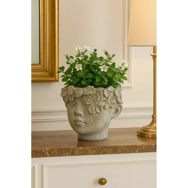Vaso Cemento Testa Fiori Grey| EDG - Image 2