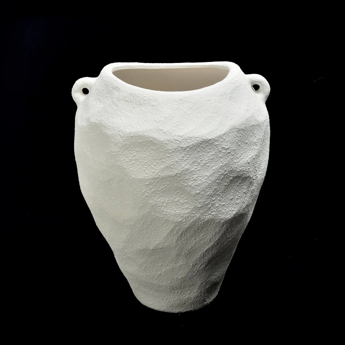 Vaso in ceramica bianco effetto pietra - Image 3