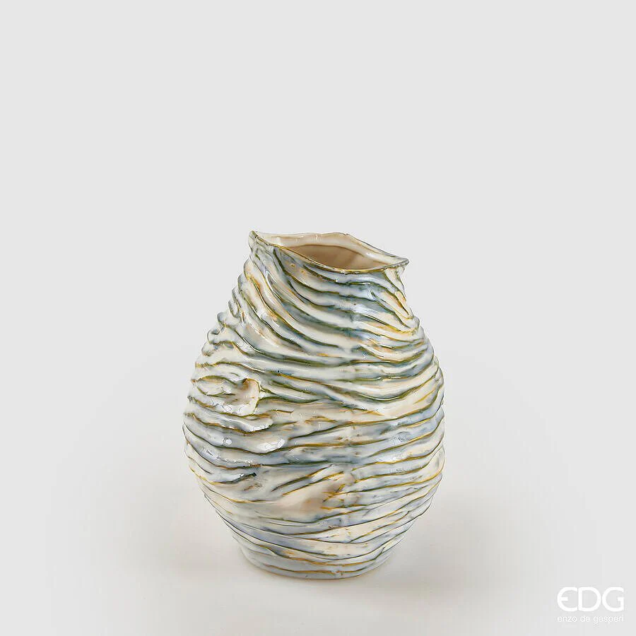 Vaso Chakra strati bianco-azzurro EDG - Image 2