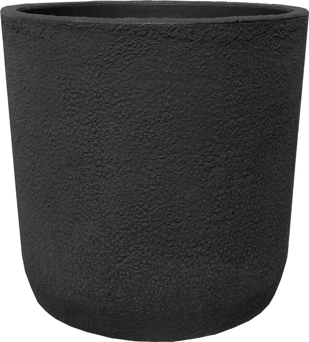Vaso Cilindro effetto Bouclé Antracite Smoke