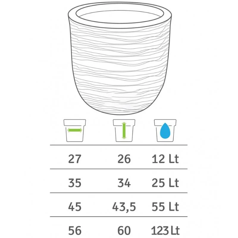 Vaso Conchino Rigato Shabby Ø45 cm Telcom - Image 7
