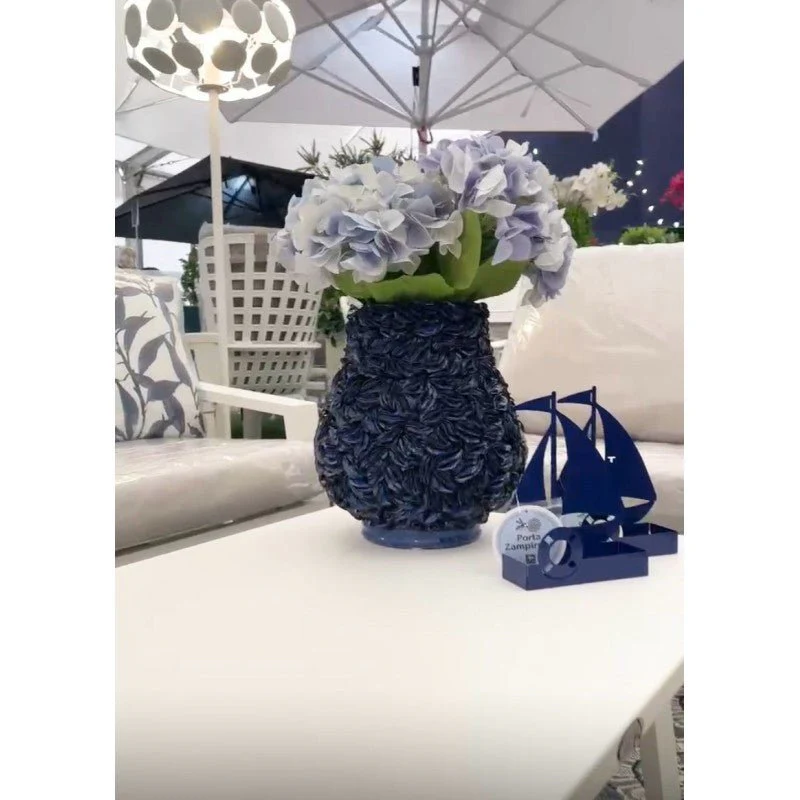 Vaso Freaky Alghe Bombato Blu | Enzo De Gasperi - Image 2