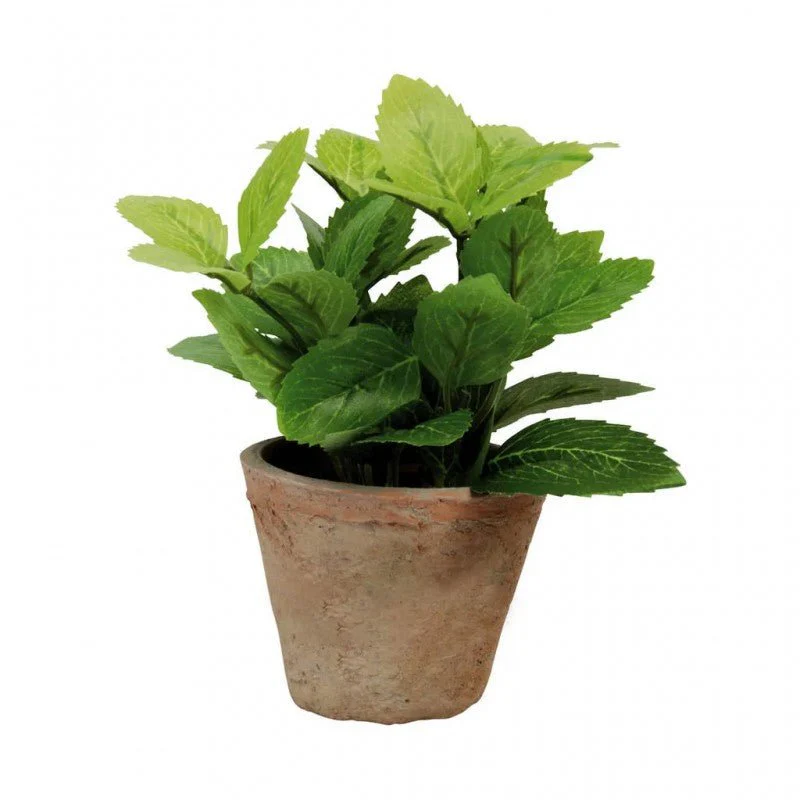 Vaso pianta artificiale Menta 18 cm EDG