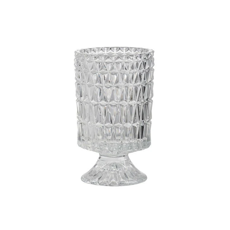 Vaso portacandela trasparente h18cm