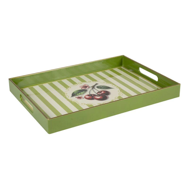 Vassoio con decorazioni ciliegie 35X25CM PVC