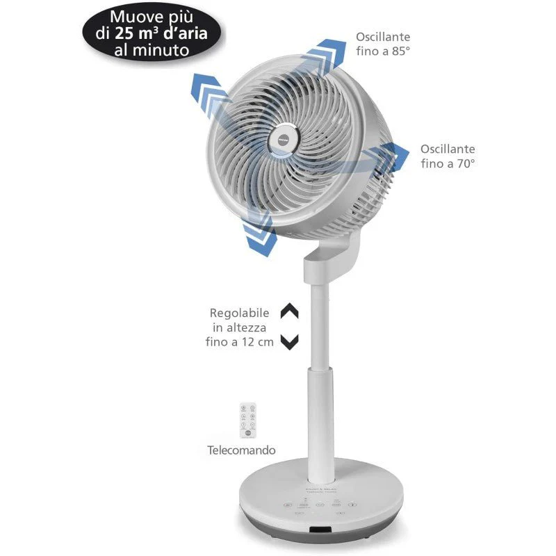 Ventilatore Tornado Piantana Bianco - Image 2