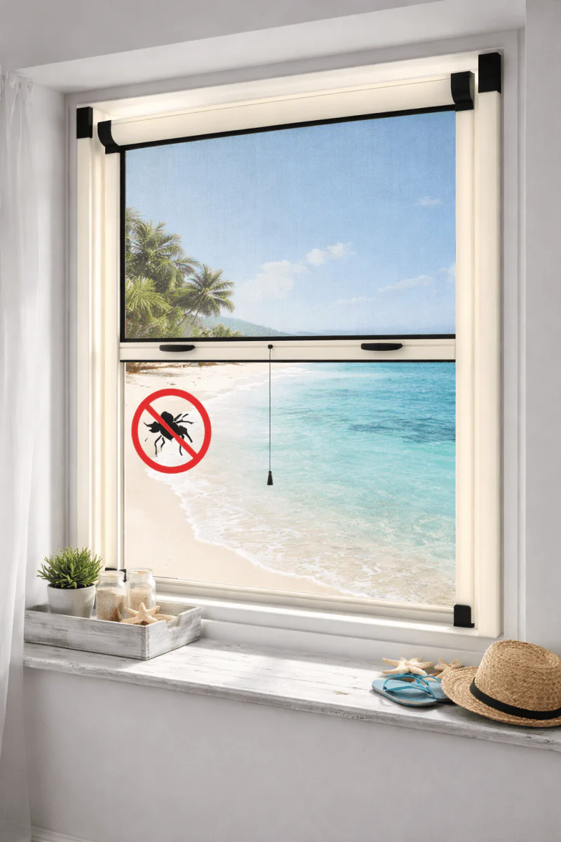 Zanzariera a Rullo Avorio per Finestra – Stop a Zanzare e Insetti in Casa - Image 3