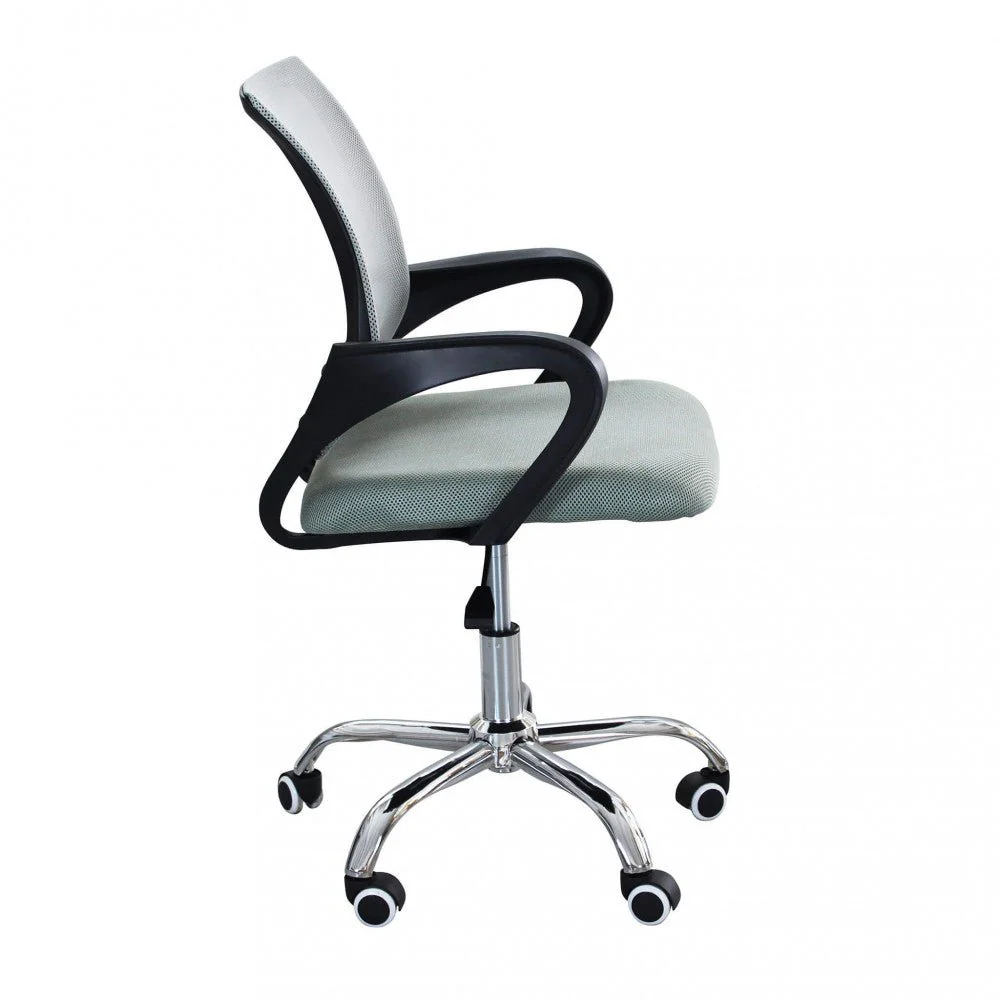 Poltrona da Ufficio in Rete Grigio Chiaro - Image 3